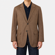 On-model | Brown Cotton Blazer