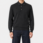 2026-10-26_Brioni_Anthracite Wool Polo Sweater_On-model