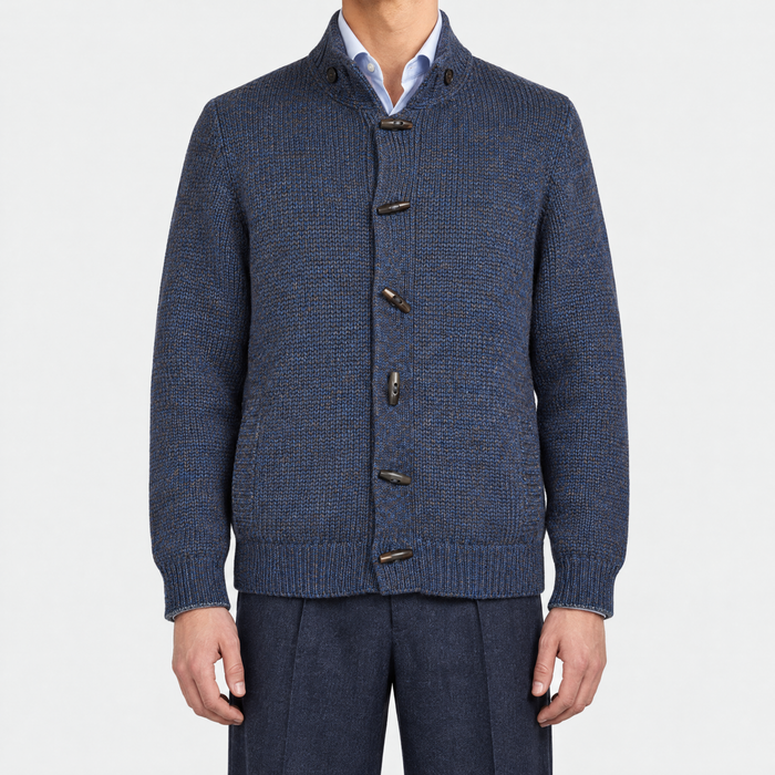 Multicolor Cashmere Toggle Cardigan (EU 54)
