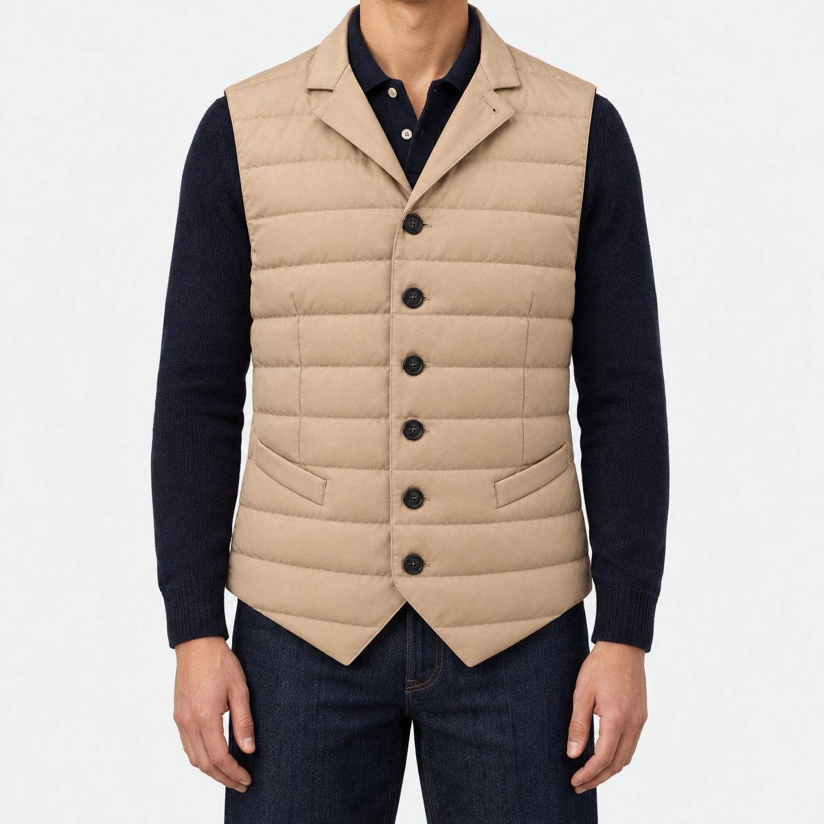 Down Gilet Beige