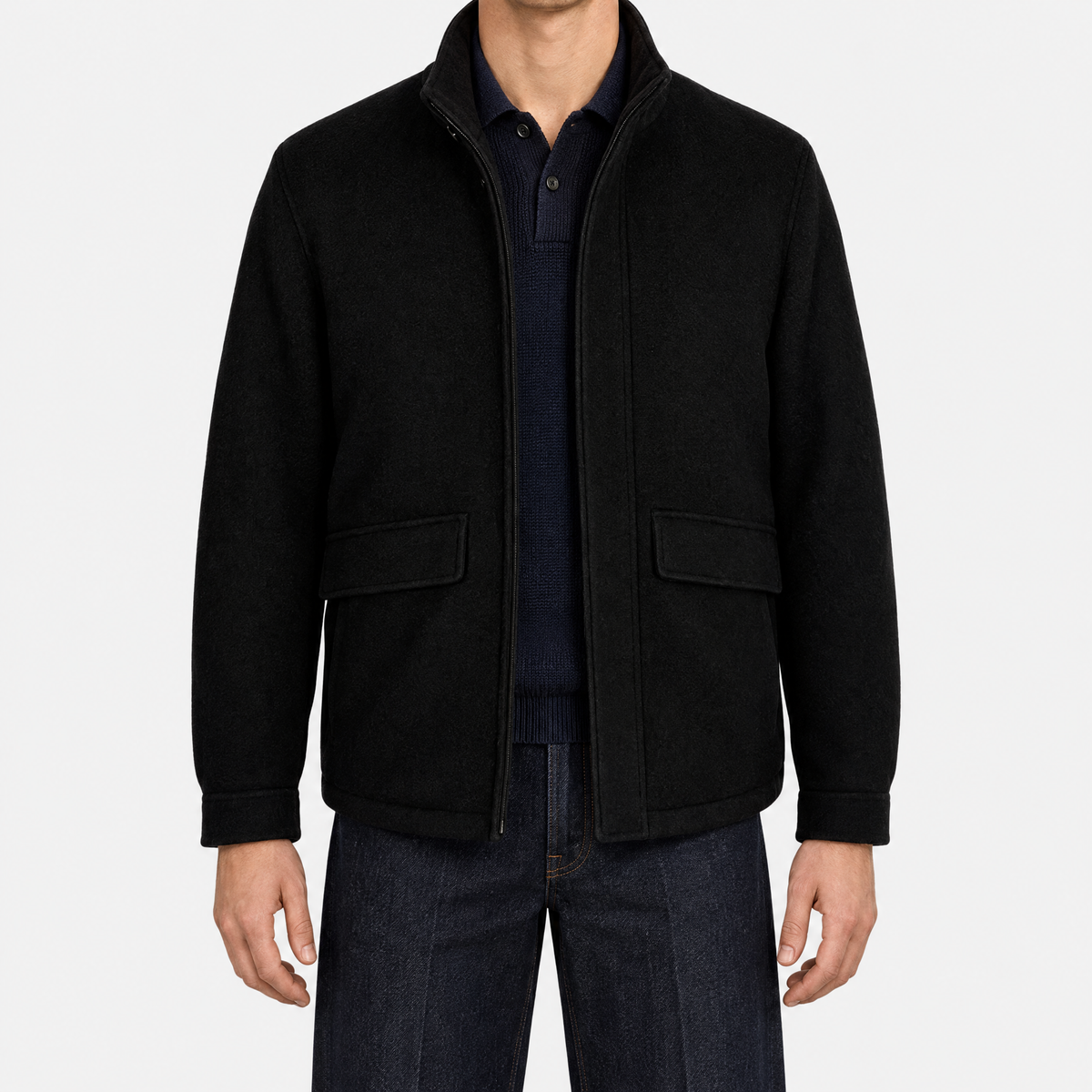 2026-10-29_Zegna_Oasi Cashmere Down Bomber with Leather Details_On-model