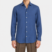 Blue Linen/Silk Shirt (EU 44)