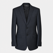 Charcoal "City" Wool Textured Striped Suit (EU 50)