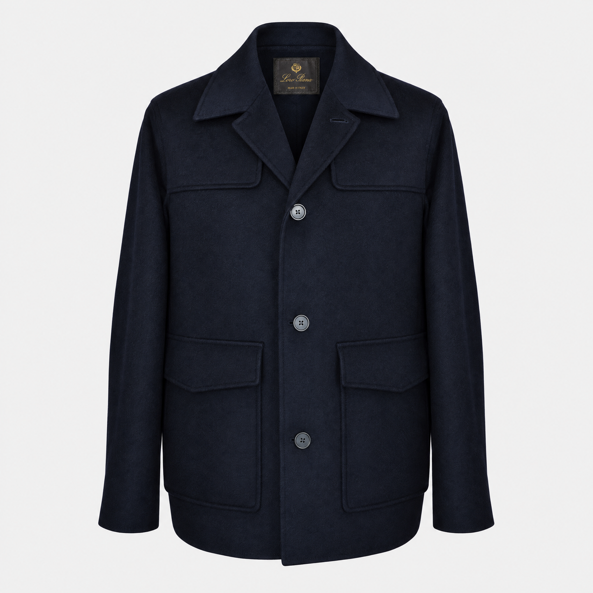 Navy Cashmere Field Jacket