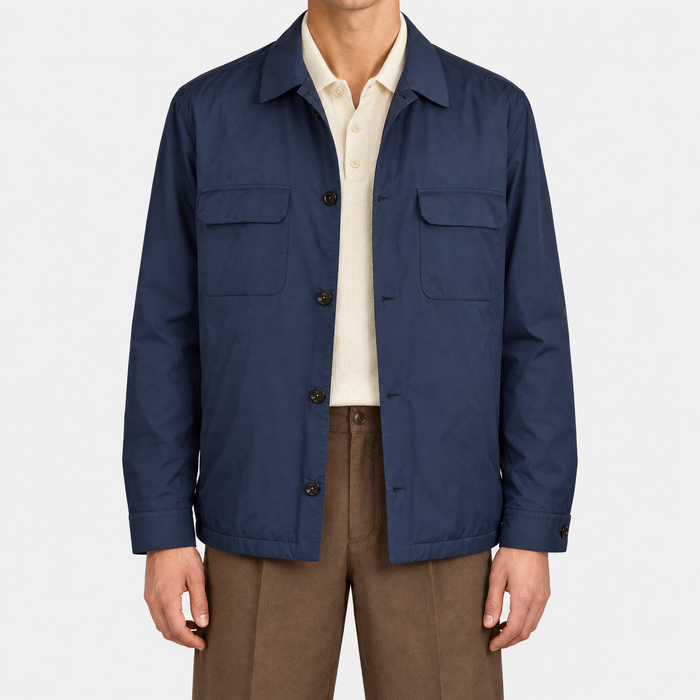 Navy Storm System Overshirt Jacket