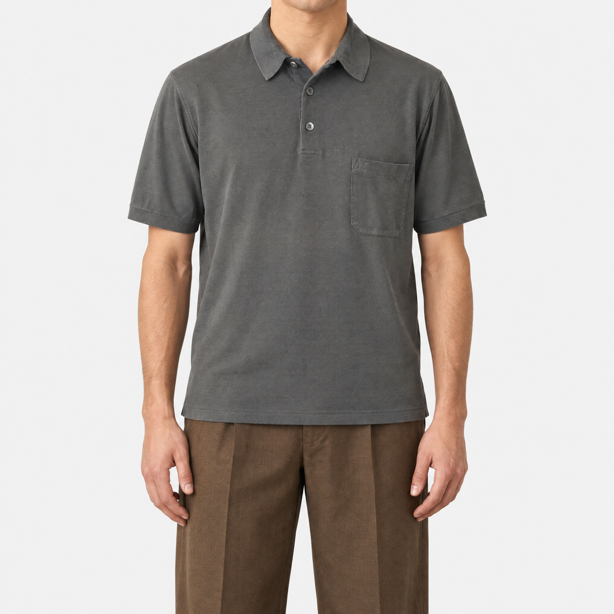 Khaki Cotton Polo