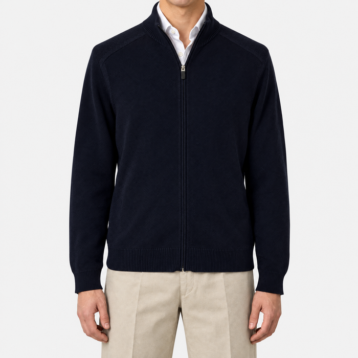 Navy Cashseta Cardigan