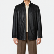 Black Shearling Leather Jacket (EU 54)
