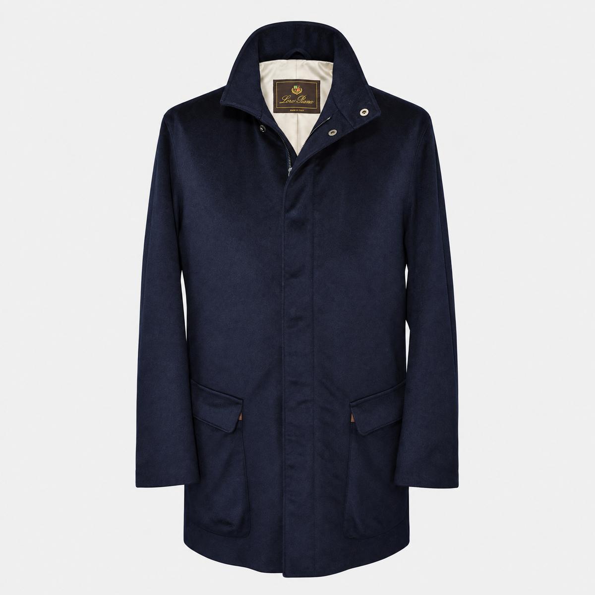Navy Traveller Cashmere Coat