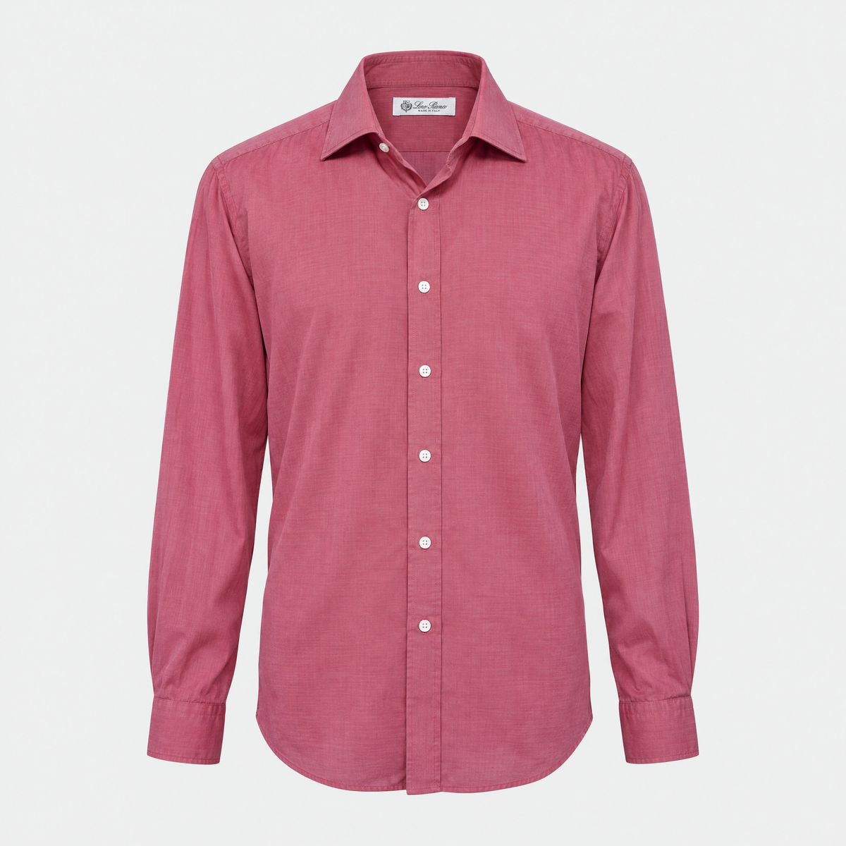 Raspberry Fil-a-Fil Cotton Shirt