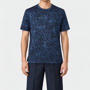 On-model | Blue Monogramme Shirt Cotton