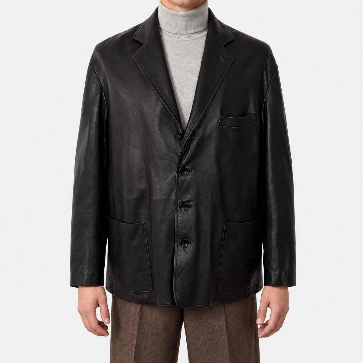 2026-10-26_Bally_Black Leather Shearling Jacket_On-model