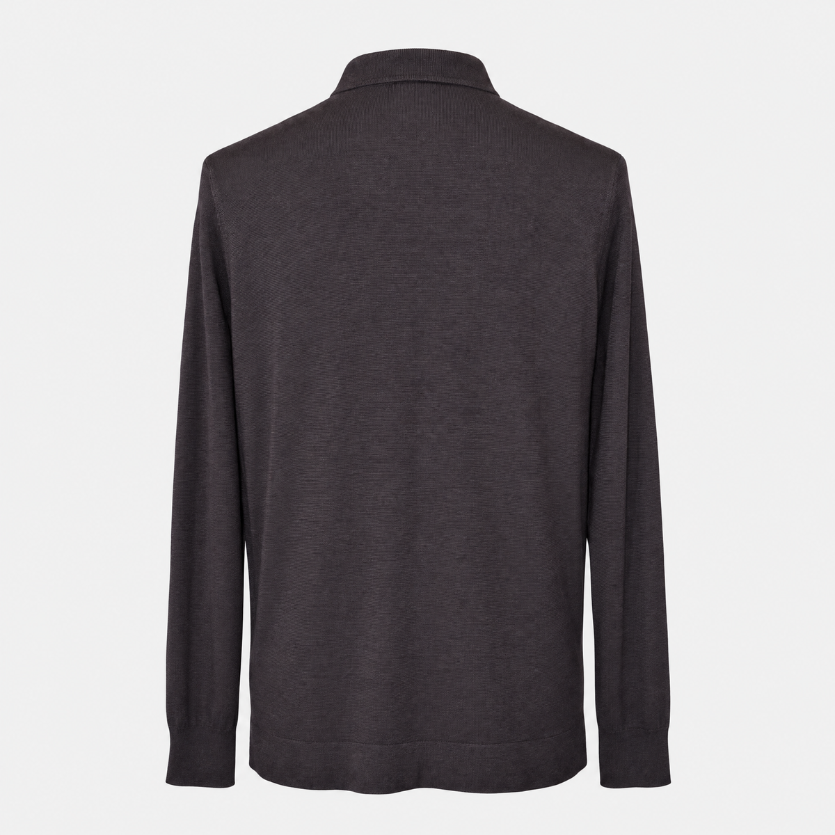 Dark Brown Baby Cashmere Longsleeve Polo (EU 56)