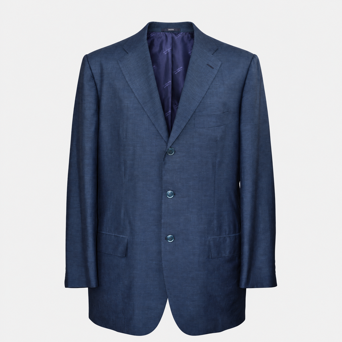 Blue Wool / Linen / Silk Blazer