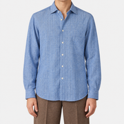 Blue Linen Striped Shirt (EU 44)
