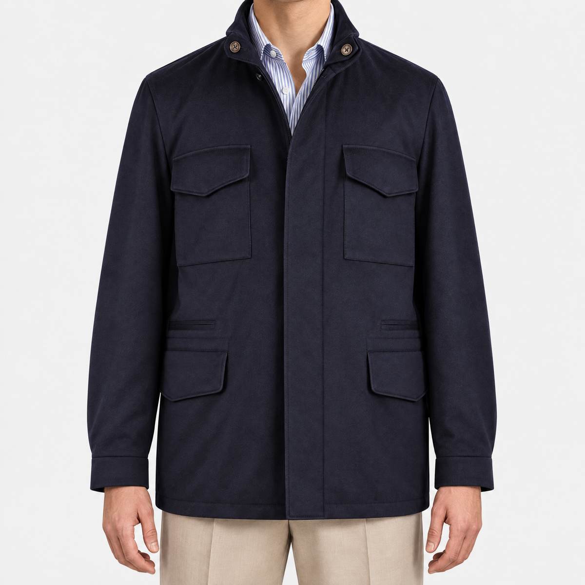 Navy Cashmere Traveller Jacket