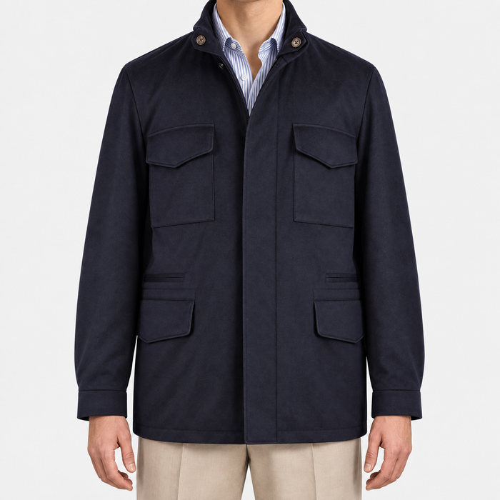 Navy Cashmere Traveller Jacket