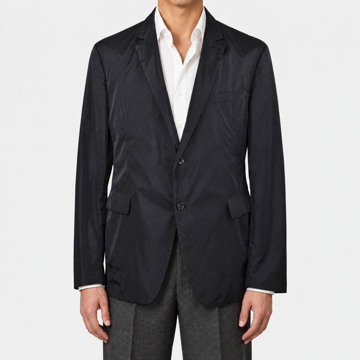 Black Polyester Blazer