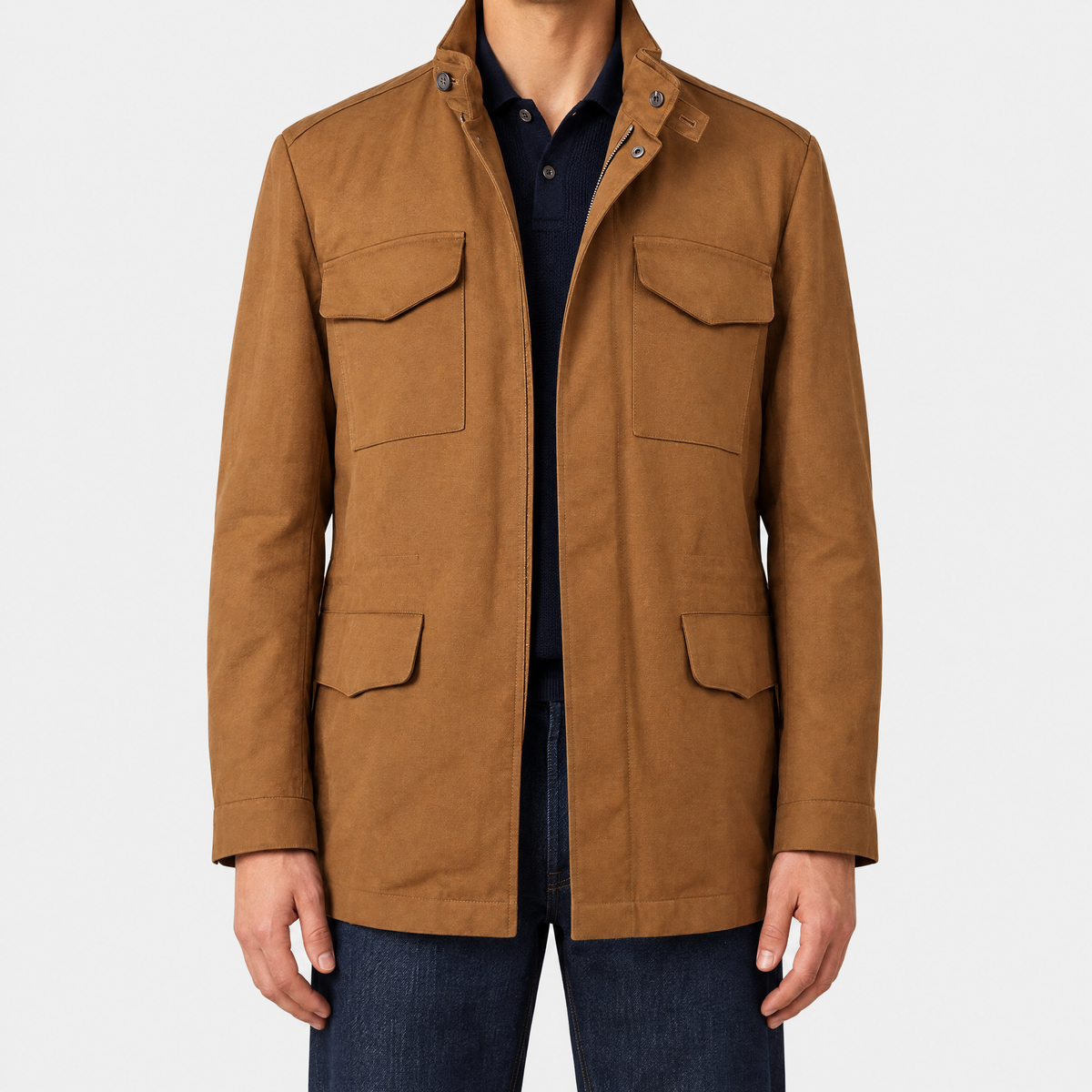 On-model | Pecan New Traveller Cotton/Linen Jacket