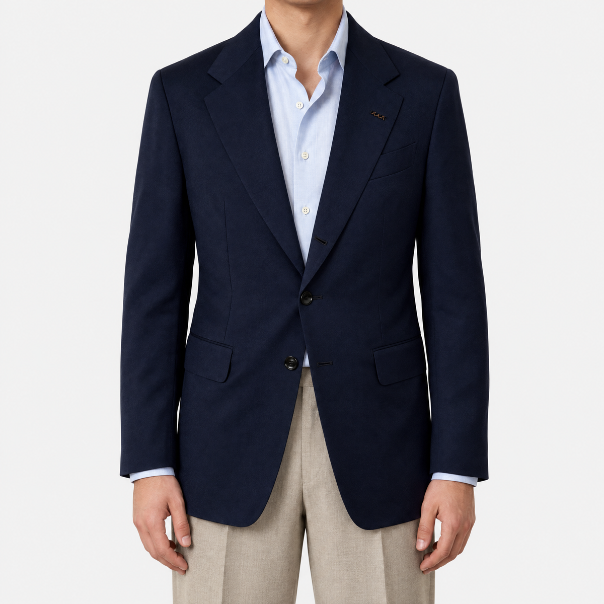 XXX Wool Three-Button Jacket Navy