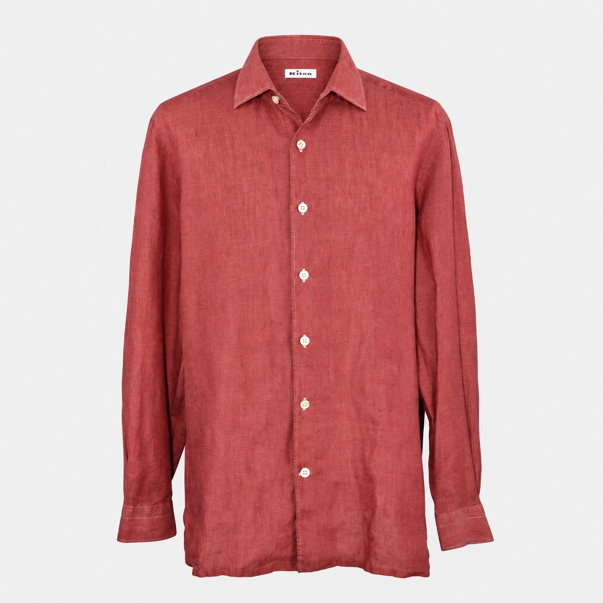 Coral Red Linen Shirt