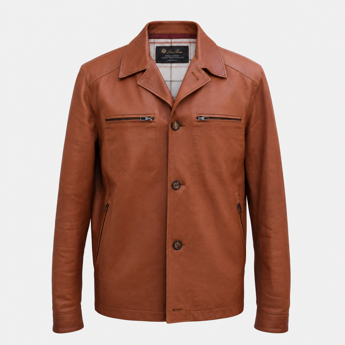 Brown Calf Leather Jacket