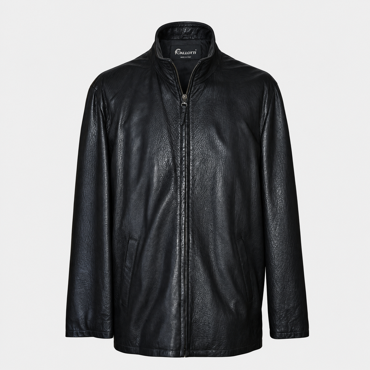 Black Leather Zip Jacket
