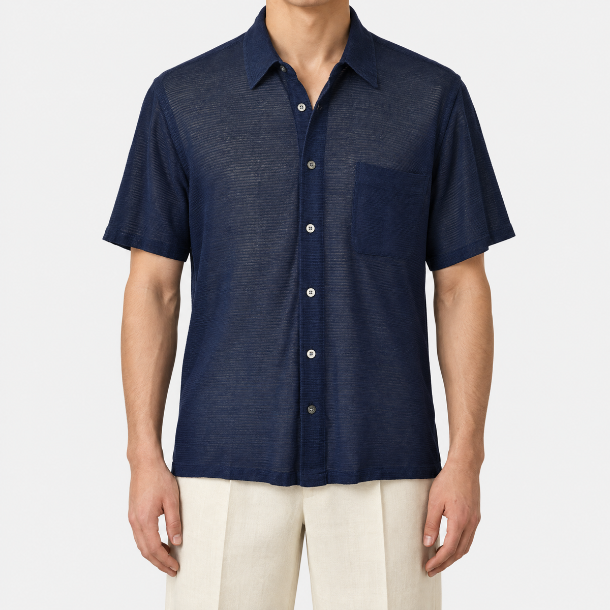 Navy Cotton Poloshirt (XXL)