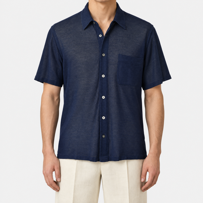 Navy Cotton Poloshirt (XXL)