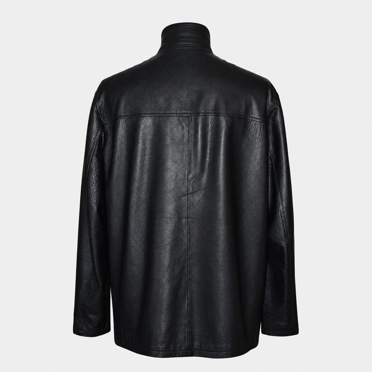 Black Leather Zip Jacket