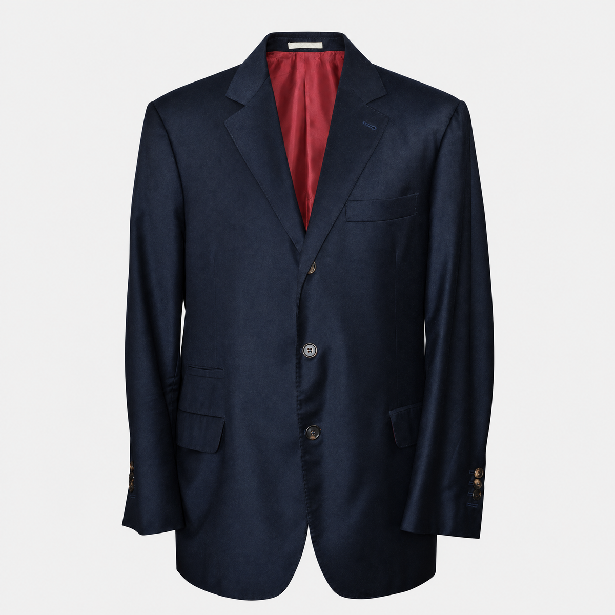 Navy Cashmere Suit Virgin Wool/Silk