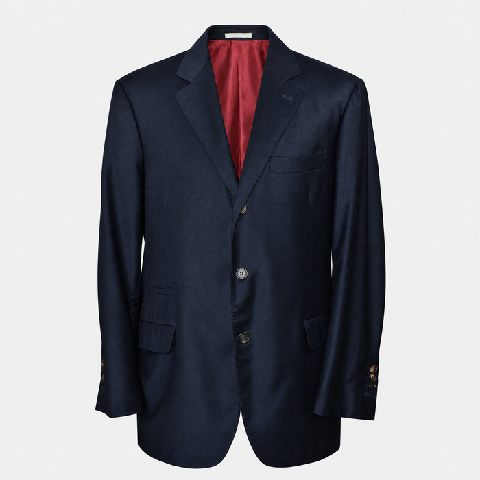 Navy Cashmere Suit Virgin Wool/Silk