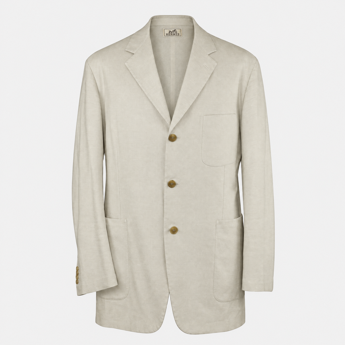 Offwhite Linen Blazer Cotton