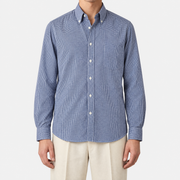 2026-10-30_Brunello Cucinelli_Navy Gingham Button-Down Cotton Shirt_On-model
