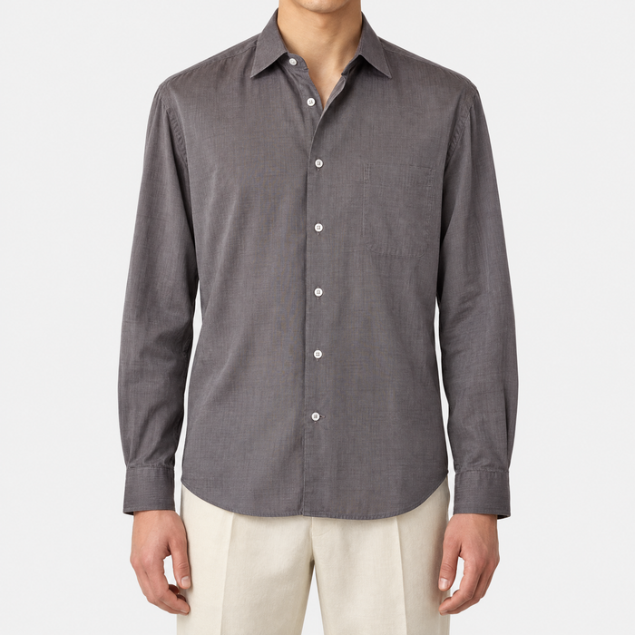 Taupe Cotton Shirt (XL)