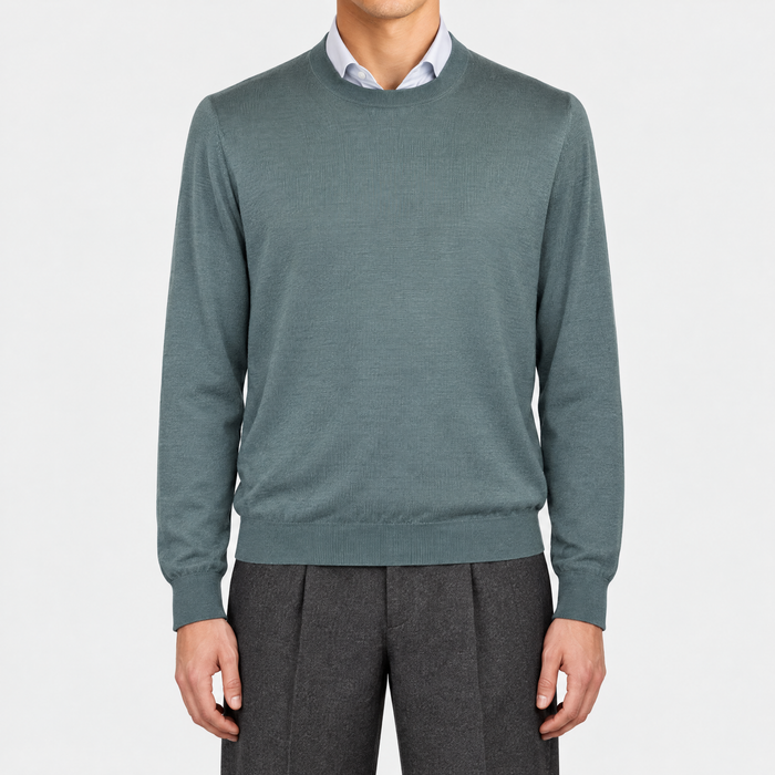 Green Cashmere Silk Sweater