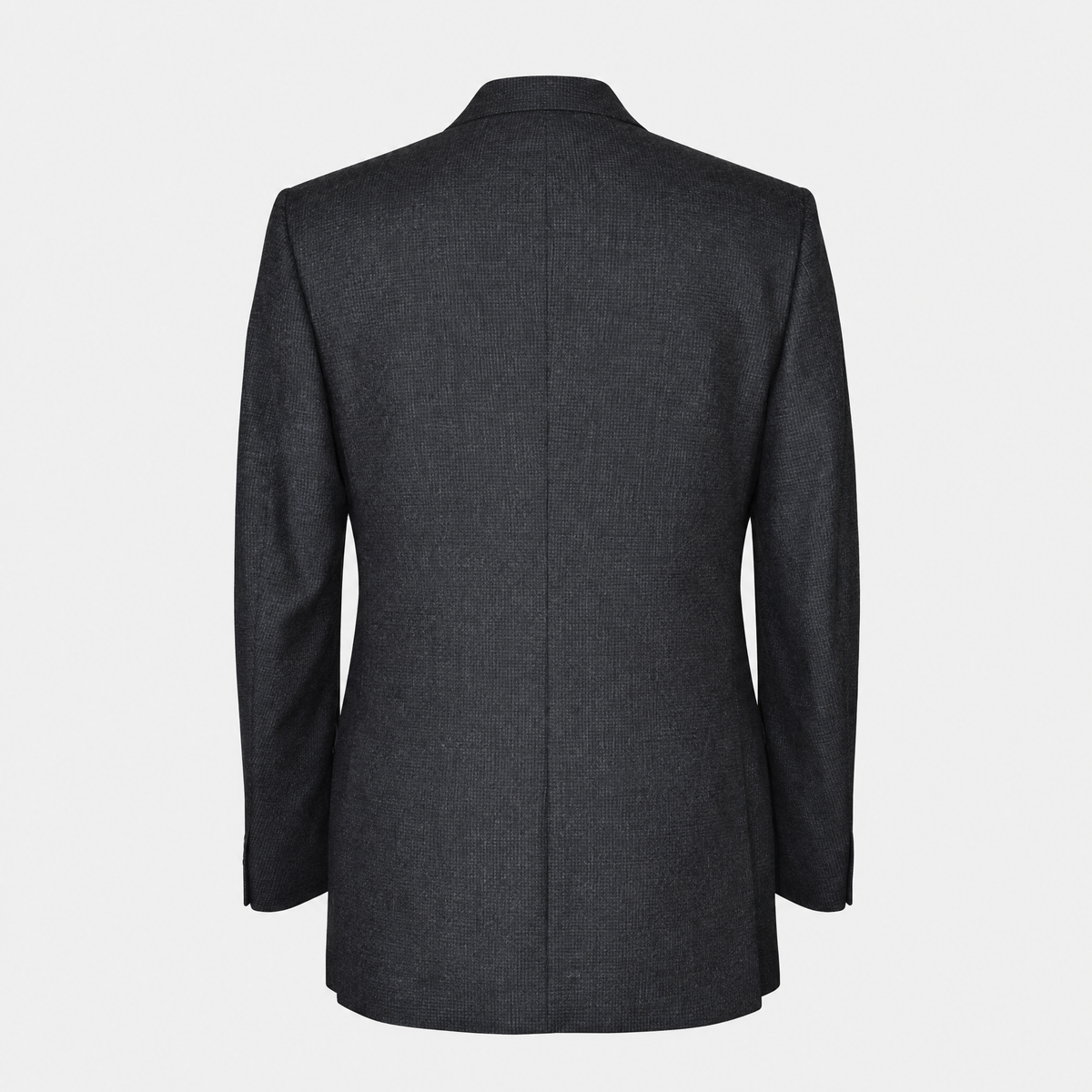 Charcoal Checked Wool-Angora Blazer