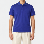Purple/Blue Cotton Poloshirt (XXL)