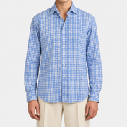 2026-10-30_Kiton_Light Blue Gingham Cotton Shirt_On-model