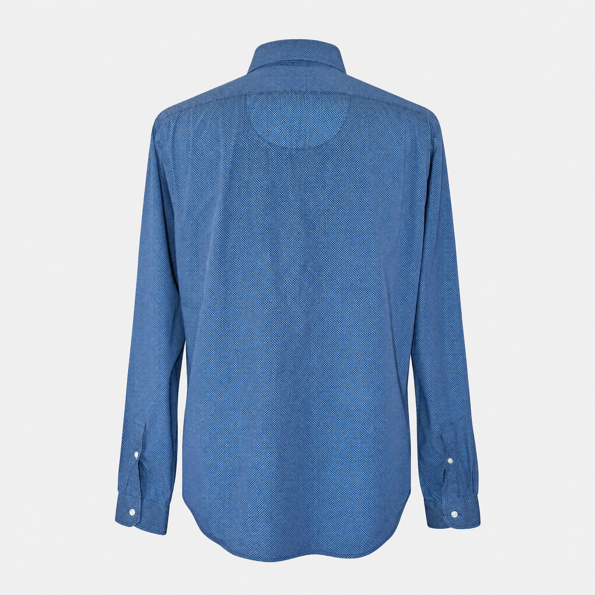 Blue-White Cotton Patterned Shirt (EU 44)