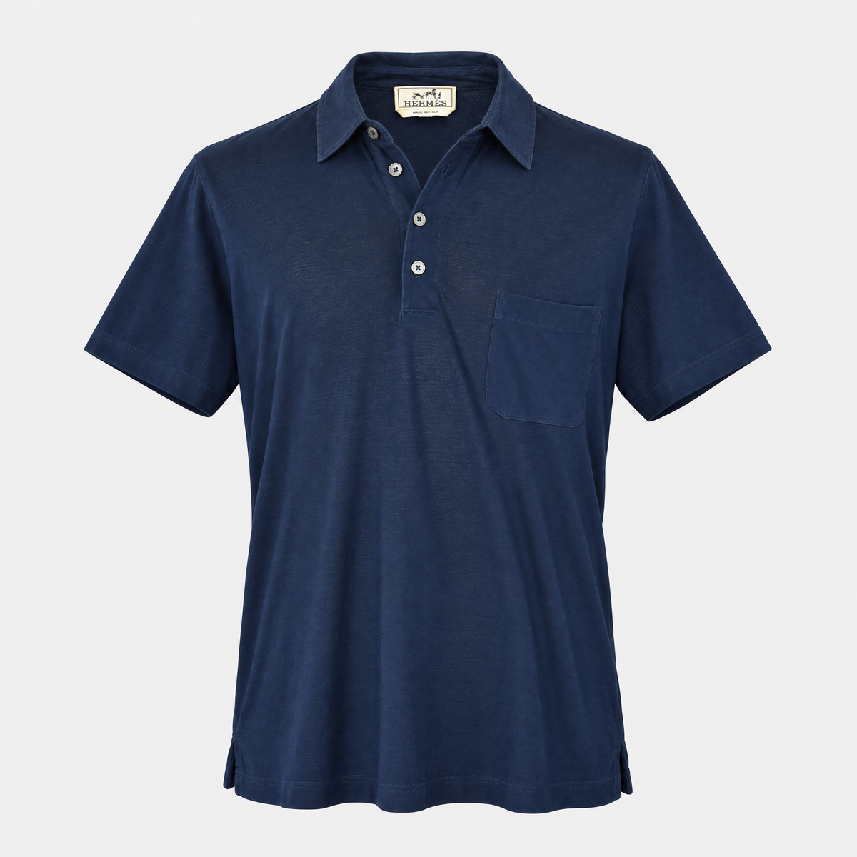 Navy Cotton Polo
