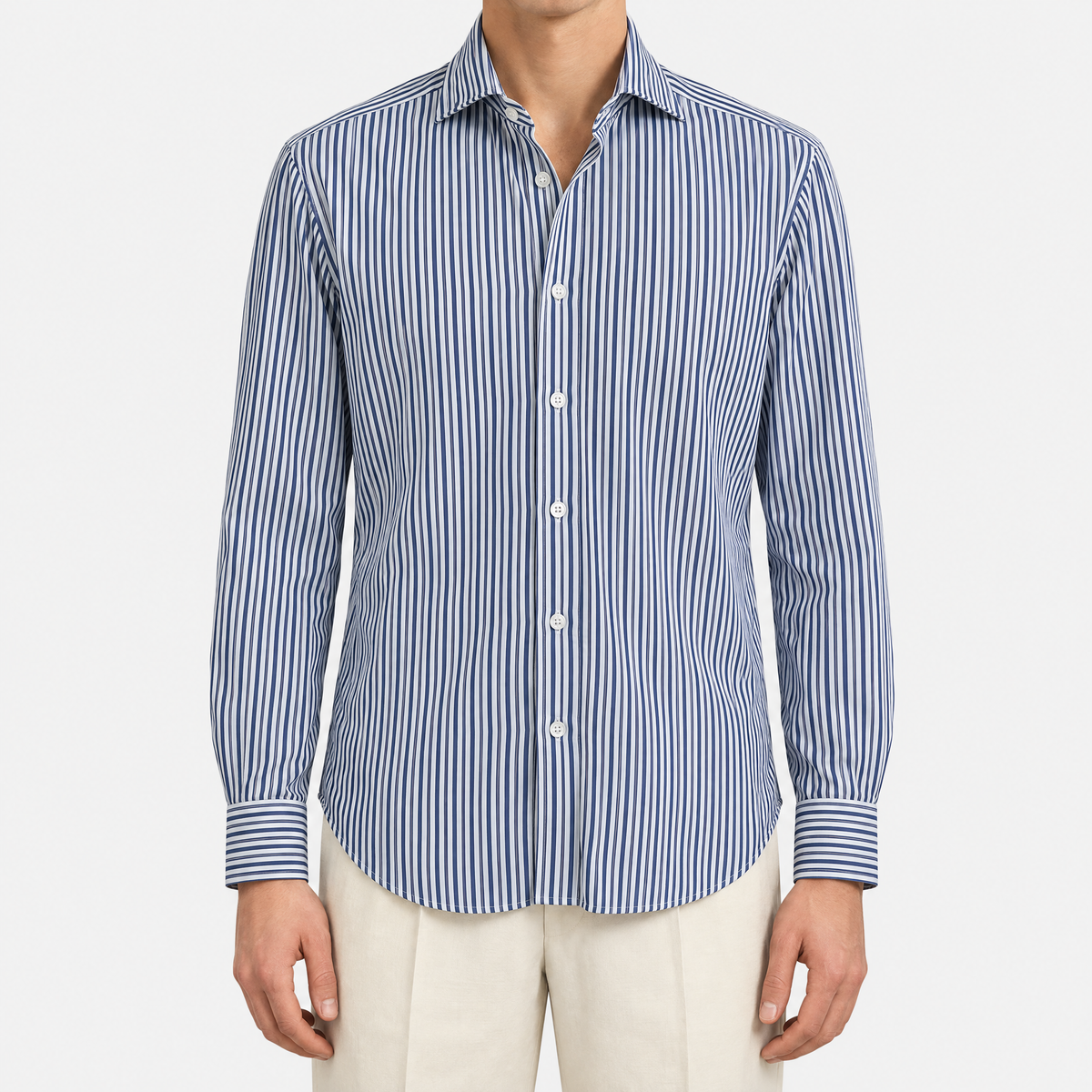 Navy Bengal Stripe Shirt