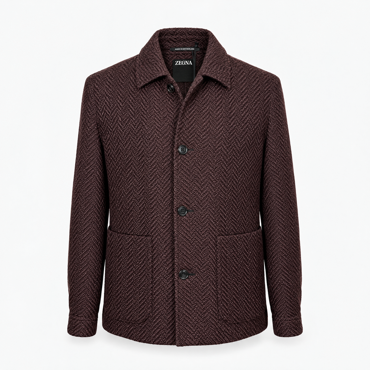 Burgundy Brown Alpaca Chore Jacket