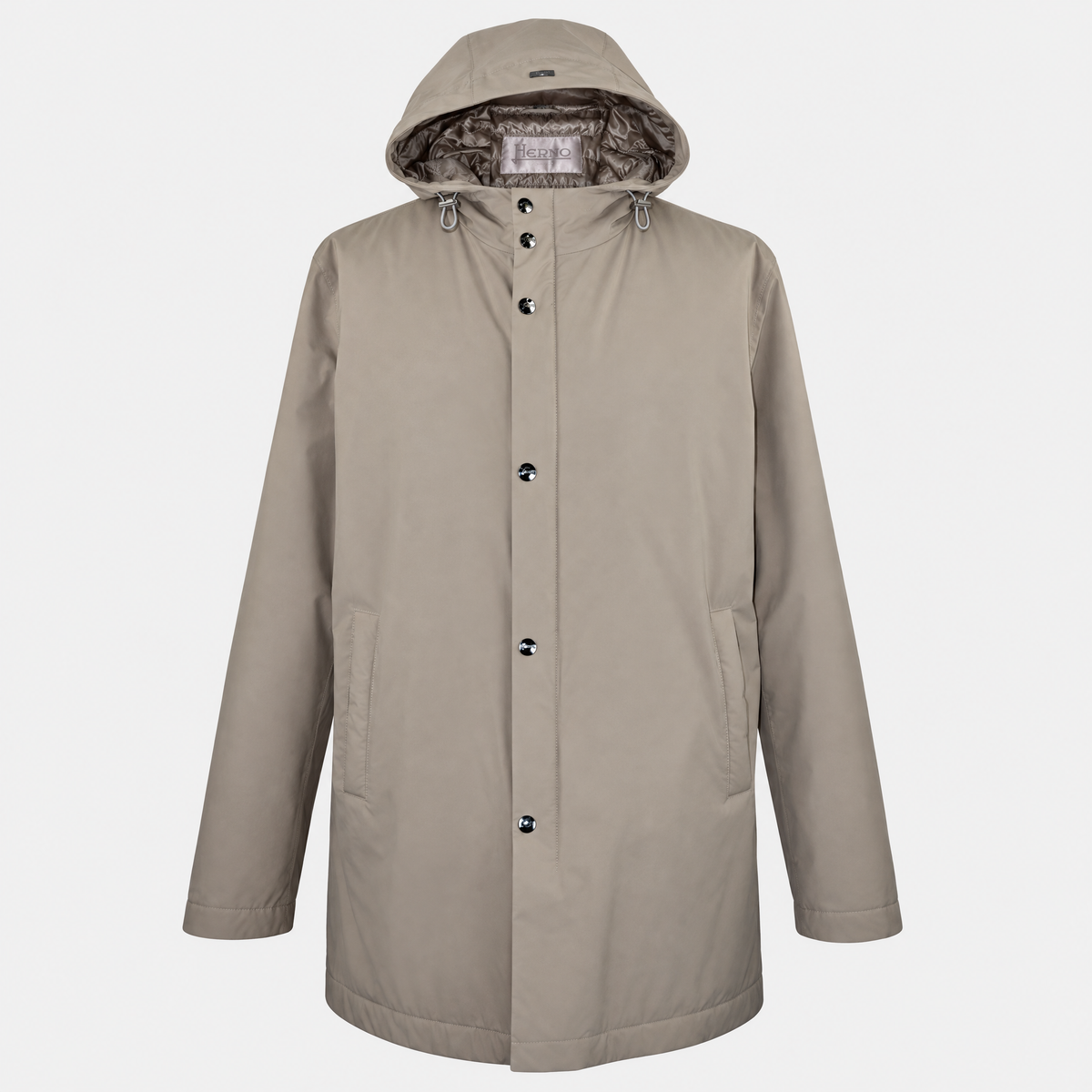 Taupe Resort Hooded Half Coat