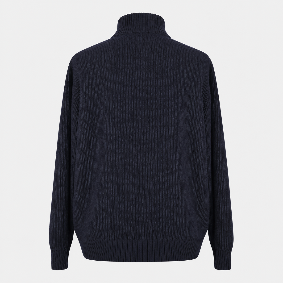 Navy Castorino Baby Cashmere Half-Zip Bomber