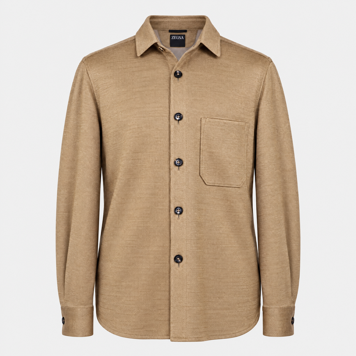 Linen Deconstructed Overshirt Jacket