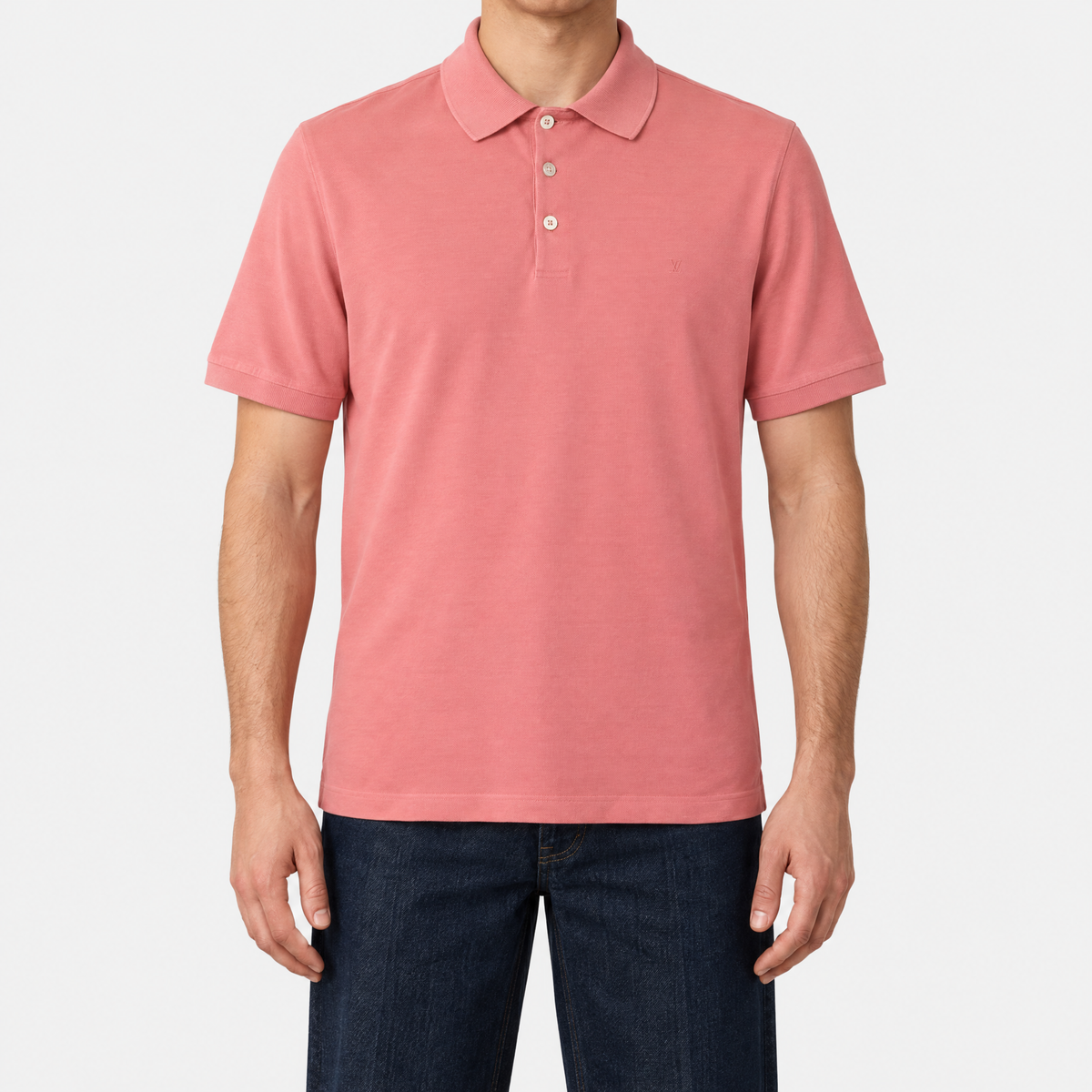 Lobster Colored Cotton Poloshirt (XL)