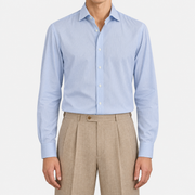 2026-10-30_Brunello Cucinelli_Light Blue Pinstripe Cotton Shirt_On-model
