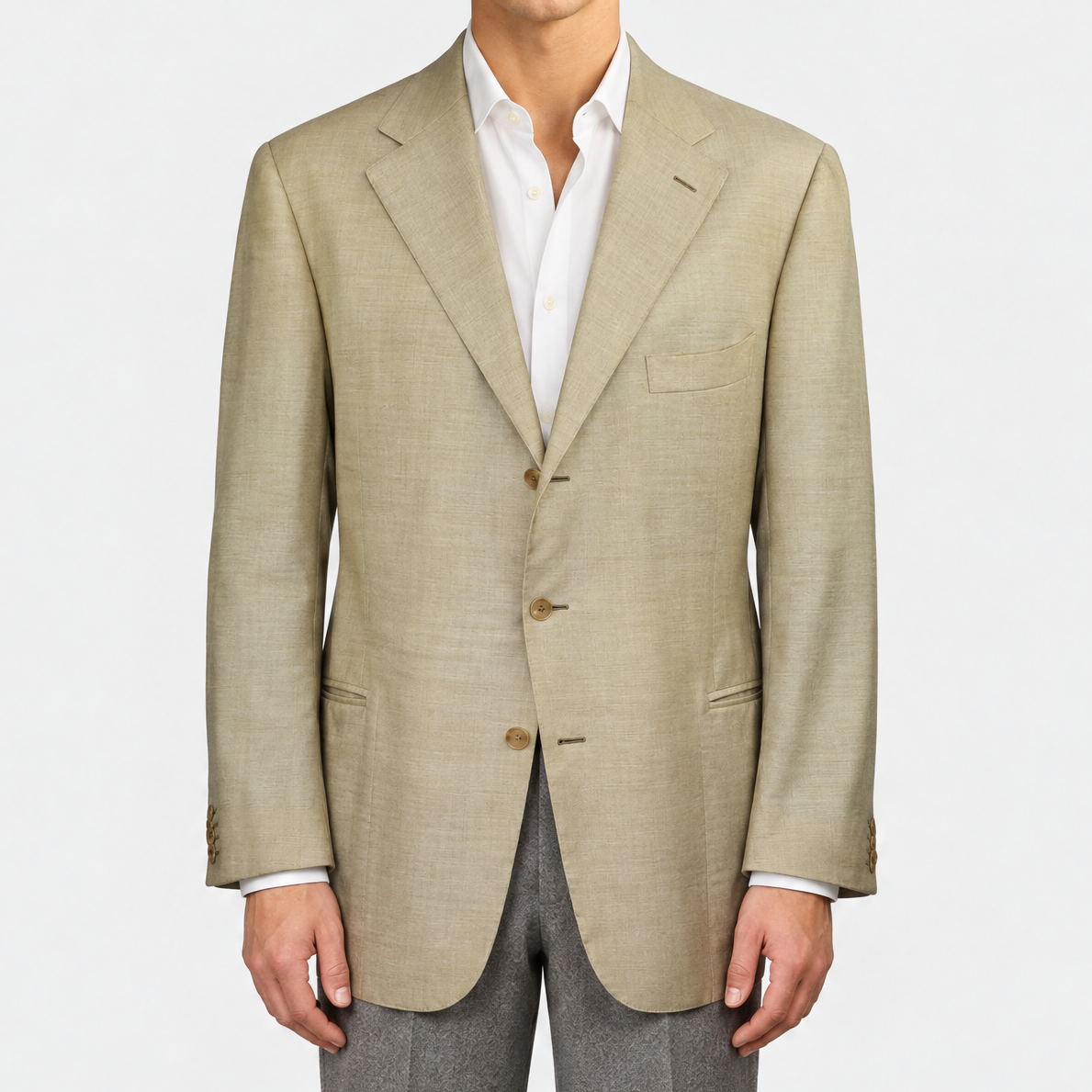 Beige Cashmere/Linen/Silk Blazer