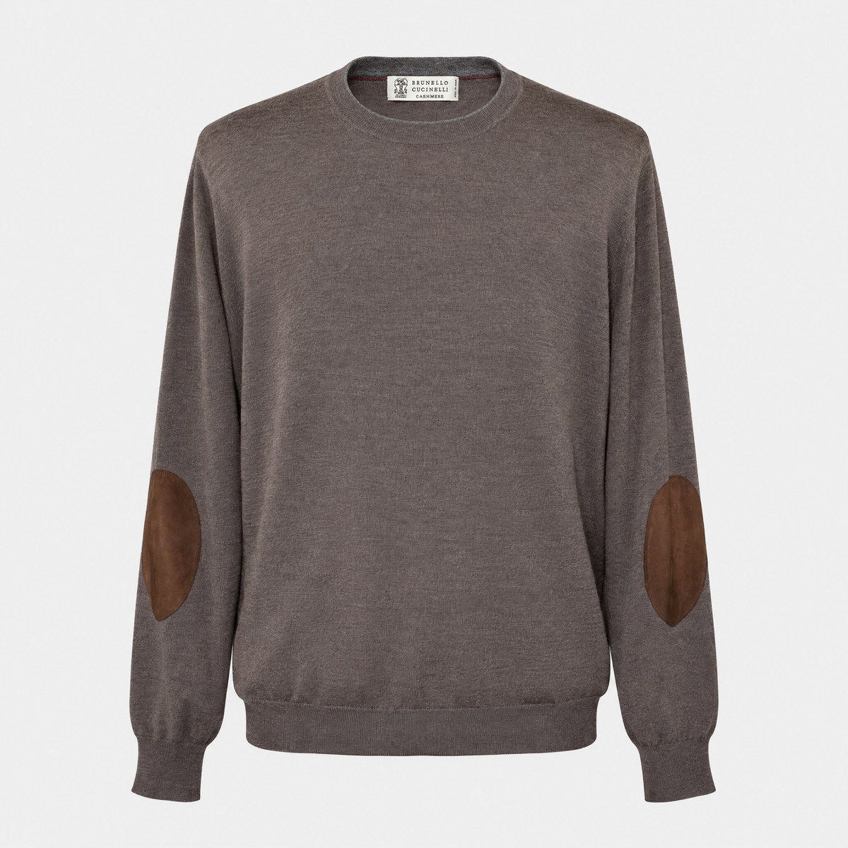 Brown Cashmere Silk Crewneck